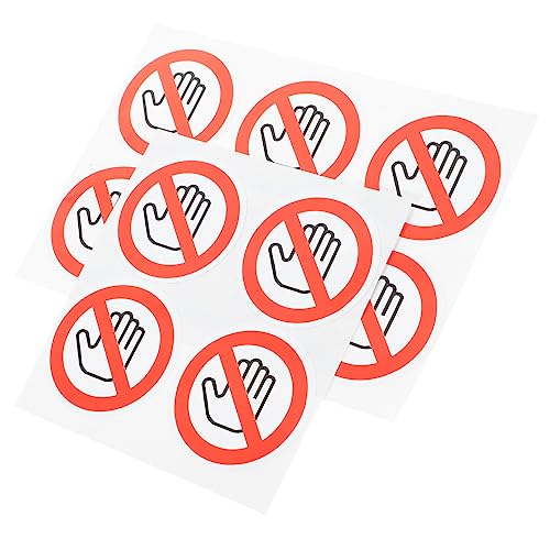 WEKAMOS 10Stücke Warnschild Aufkleber nicht Berühren Selbstklebend Sicherheitswarnzeichen für Werkstätten Fabriken und Laborbereiche zur Vermeidung von Verletzungen von WEKAMOS