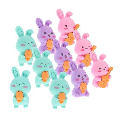 WEKAMOS 10pcs Entzückende Hasenformgöter Kreatives Niedliches Design Kaninchengummis Für Kinderschule Versorgungspreise Party Requisite Für Schüler Büro Heim von WEKAMOS