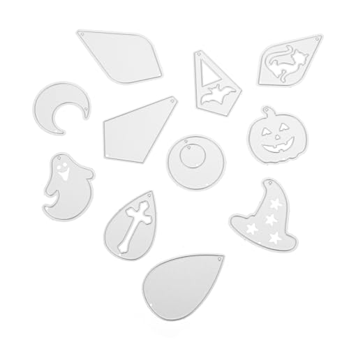 WEKAMOS 11 Stk. Teiliges DIY Halloween Ohrschmuck Schneideformen aus Langlebigem Carbonstahl Präzise Cut Stencils für Ohrringherstellung Handliches Bastelset zur Kreativen WEKAMOS 11 Stk. Teiliges DIY Halloween Ohrschmuck Schneideformen aus Langlebigem Carbonstahl Präzise Cut Stencils für Ohrringherstellung Handliches Bastelset zur Kreativen von WEKAMOS