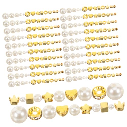 WEKAMOS 1170 Stück Acryl DIY Perlen Spacer Perlen für Schmuck Leichte und Haltbare Acrylperlen zum Auffädeln für Armbänder und Perfektes Bastelset für Kreative Projekte von WEKAMOS