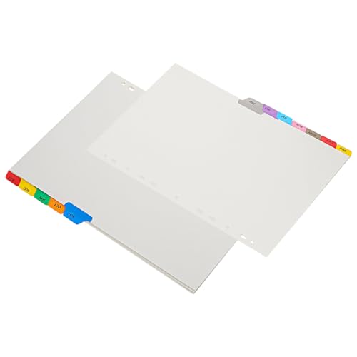 WEKAMOS 12 Blatt Teiliges Bunter Trennblätter für Ringbuch Langlebige Kunststoff Registerkarten mit Monatsbeschriftung Abnehmbare Indexseiten für Notizbücher Organizer und Ordner WEKAMOS 12 Blatt Teiliges Bunter Trennblätter für Ringbuch Langlebige Kunststoff Registerkarten mit Monatsbeschriftung Abnehmbare Indexseiten für Notizbücher Organizer und Ordner von WEKAMOS
