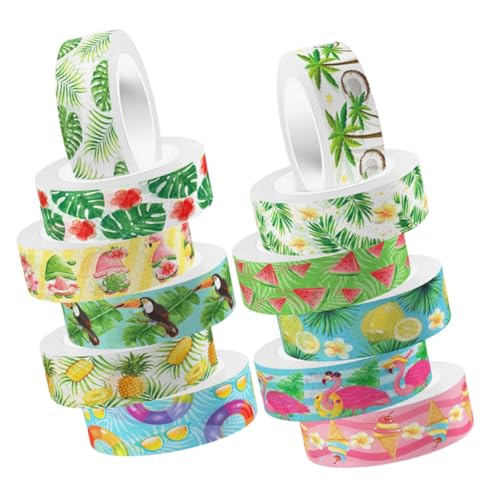WEKAMOS 12 Rollen Grünes Washi Tape Dekoratives Handreißbares Bastelband für Scrapbooking Geschenkverpackung DIY Kunsthandwerk Umweltfreundliche Papierklebebänder WEKAMOS 12 Rollen Grünes Washi Tape Dekoratives Handreißbares Bastelband für Scrapbooking Geschenkverpackung DIY Kunsthandwerk Umweltfreundliche Papierklebebänder von WEKAMOS