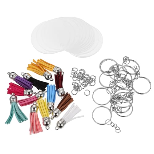 WEKAMOS 12 Sätze Teiliges Acryl Schlüsselanhänger DIY mit Bunten Quasten Dekorative Anhänger für Schlüsselringe Vielseitige Bastelaccessoires für Taschen Autoschlüssel und WEKAMOS 12 Sätze Teiliges Acryl Schlüsselanhänger DIY mit Bunten Quasten Dekorative Anhänger für Schlüsselringe Vielseitige Bastelaccessoires für Taschen Autoschlüssel und von WEKAMOS
