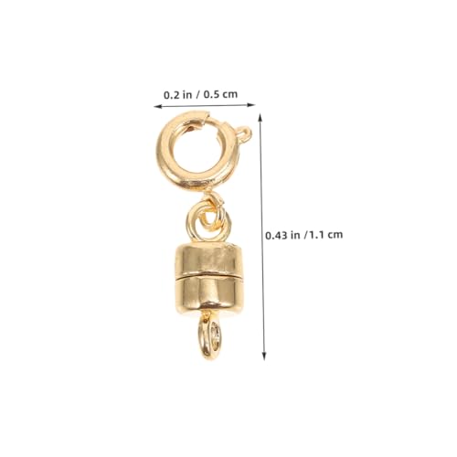 WEKAMOS 12 Stück Magnetische Schmuckverschlüsse Goldfarben Kettenverlängerung und Armbandverbinder mit Karabiner Sicherer Magnetverschluss für Halsketten Fußkettchen DIY Schmuck von WEKAMOS