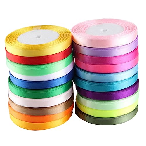 WEKAMOS 12 Stück Satinband Geschenkband für Hochzeiten und Weihnachtsfeiern DIY Schleifen Bastelbedarf Polyesterbänder Zufälligen Farben für Verpackungen und Dekorationen Zufällige Farbe WEKAMOS 12 Stück Satinband Geschenkband für Hochzeiten und Weihnachtsfeiern DIY Schleifen Bastelbedarf Polyesterbänder Zufälligen Farben für Verpackungen und Dekorationen Zufällige Farbe von WEKAMOS