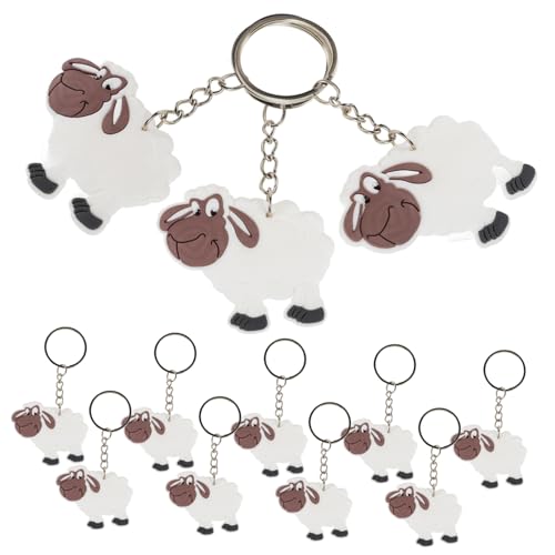 WEKAMOS 12 Stück Schlüssel Anhänger Für Schafe Zoo Tiere Kind Klein Plüsch Knuddelig Groß Nutztiere Mini Party Schaf-anhänger Schaf-taschen-anhänger Modischer Schlüsselanhänger Weiß Pvc WEKAMOS 12 Stück Schlüssel Anhänger Für Schafe Zoo Tiere Kind Klein Plüsch Knuddelig Groß Nutztiere Mini Party Schaf-anhänger Schaf-taschen-anhänger Modischer Schlüsselanhänger Weiß Pvc von WEKAMOS