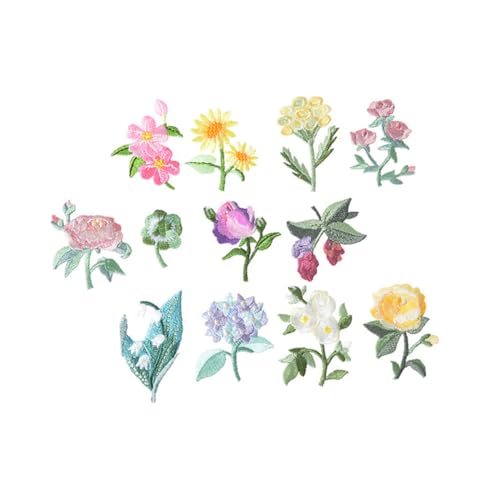 WEKAMOS 12 Stück Teiliges Bestickter Blumen Patches Vielseitige DIY Stickerei Aufnäher für Kleidung und Rucksäcke zum Aufbügeln Langlebig und Farbenfroh zur Reparatur und Dekoration WEKAMOS 12 Stück Teiliges Bestickter Blumen Patches Vielseitige DIY Stickerei Aufnäher für Kleidung und Rucksäcke zum Aufbügeln Langlebig und Farbenfroh zur Reparatur und Dekoration von WEKAMOS