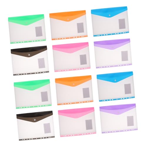 WEKAMOS 12 Stück Teiliges Blinder Folder Dokumententaschen Halbtransparente Mehrfarbige Aktenhüllen Grün Blau Schwarz Orange Vielseitige Ordnertaschen für Büro und Schule WEKAMOS 12 Stück Teiliges Blinder Folder Dokumententaschen Halbtransparente Mehrfarbige Aktenhüllen Grün Blau Schwarz Orange Vielseitige Ordnertaschen für Büro und Schule von WEKAMOS