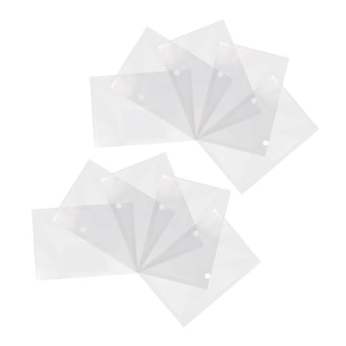 WEKAMOS 12 Stück Teiliges Dokumentenorganizer Transparente Dateiordner mit Druckknopf und Wasserfesten Taschen für Rechnungen Belege Visitenkarten und von WEKAMOS