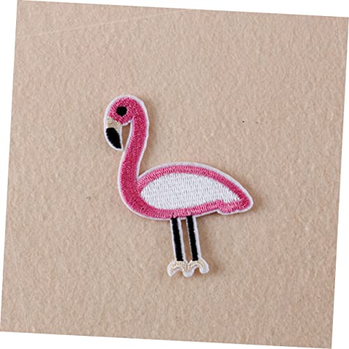 WEKAMOS 12 Stück Teiliges Flamingo Stickerei Patches Selbstklebend Kleidung Aufnäher zum Aufbügeln für Jeans Jacken Hüte Taschen DIY Dekoration und Reparatur von WEKAMOS