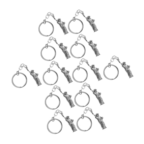 WEKAMOS 12 Stück Teiliges Freiheitsstatue Metall Schlüsselanhänger Robuster Amerikanischer Souveniranhänger Vielseitiger Taschen und Schlüsselring Kompaktes Design für Alltag und von WEKAMOS
