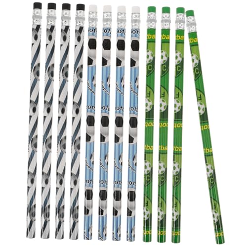 WEKAMOS 12 Stück Teiliges Fußball Schreibset Kleine Holzbleistifte mit Radiergummi Leichte Handliche Sportbleistifte für Skizzieren und Schreiben WEKAMOS 12 Stück Teiliges Fußball Schreibset Kleine Holzbleistifte mit Radiergummi Leichte Handliche Sportbleistifte für Skizzieren und Schreiben von WEKAMOS