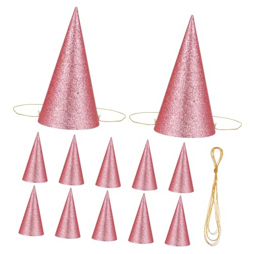 WEKAMOS 12 Stück Teiliges Glitzer Dreieck Partyhüte für Verstellbar mit Elastischem Band Geburtstags und Babyparty Dekoration Leuchtende Kunststoffhüte für Klassenzimmer WEKAMOS 12 Stück Teiliges Glitzer Dreieck Partyhüte für Verstellbar mit Elastischem Band Geburtstags und Babyparty Dekoration Leuchtende Kunststoffhüte für Klassenzimmer von WEKAMOS