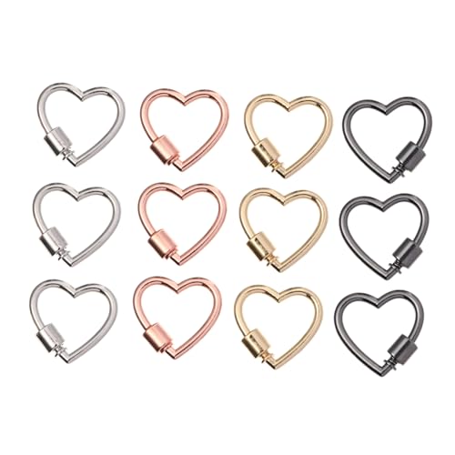 WEKAMOS 12 Stück Teiliges Herzform Schlüsselring aus Langlebigem Robust und Verformungsfest für DIY Schmuck Schlüsselanhänger und Taschenzubehör Geeignet für Haus und Autoschlüssel WEKAMOS 12 Stück Teiliges Herzform Schlüsselring aus Langlebigem Robust und Verformungsfest für DIY Schmuck Schlüsselanhänger und Taschenzubehör Geeignet für Haus und Autoschlüssel von WEKAMOS