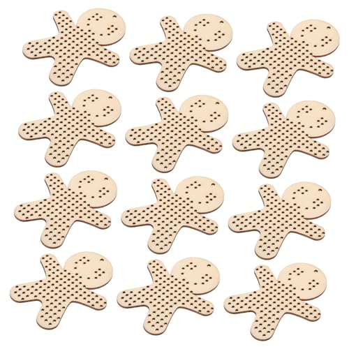 WEKAMOS 12 Stück Teiliges Holzanhänger für Diy Kreuzstich Naturbelassene Lebkuchenmann Form Stabile Holzplatten Unvollendete Weihnachtsdeko für Kreative Handarbeiten und Partygestaltung WEKAMOS 12 Stück Teiliges Holzanhänger für Diy Kreuzstich Naturbelassene Lebkuchenmann Form Stabile Holzplatten Unvollendete Weihnachtsdeko für Kreative Handarbeiten und Partygestaltung von WEKAMOS