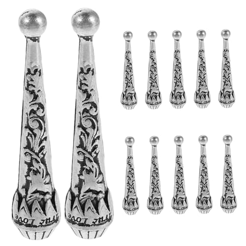 WEKAMOS 12 Stück Teiliges Metall Bolo Tie Endkappen Vintage Muster Langlebige Kordelabschlüsse für Diy Halsketten Schmuckherstellung Vielseitige Ersatzteile für Bolo Kordel und WEKAMOS 12 Stück Teiliges Metall Bolo Tie Endkappen Vintage Muster Langlebige Kordelabschlüsse für Diy Halsketten Schmuckherstellung Vielseitige Ersatzteile für Bolo Kordel und von WEKAMOS