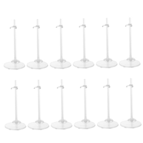 WEKAMOS 12 Stück Teiliges Transparentes Puppenständer Stabiler Doll Display Rack mit Basis Klarer Puppenhalter für Puppenlagerung und Display Geeignet für Puppenliebhaber und Sammler WEKAMOS 12 Stück Teiliges Transparentes Puppenständer Stabiler Doll Display Rack mit Basis Klarer Puppenhalter für Puppenlagerung und Display Geeignet für Puppenliebhaber und Sammler von WEKAMOS