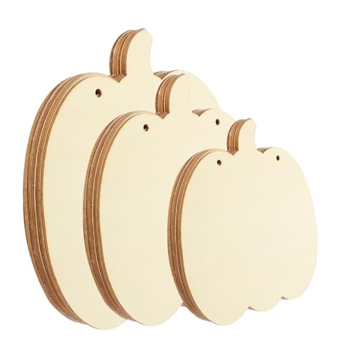 WEKAMOS 12 Stück Teiliges Unlackierte Holz Kürbis Dekorationen in DIY Holzscheiben für Halloween Thanksgiving Basteln mit Juteseil WEKAMOS 12 Stück Teiliges Unlackierte Holz Kürbis Dekorationen in DIY Holzscheiben für Halloween Thanksgiving Basteln mit Juteseil von WEKAMOS
