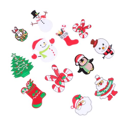 WEKAMOS 12 Stück Teiliges Weihnachts Stickapplikationen ohne Kleber Bestickte Aufnäher für Kleidung Mützen Jeans zum Nähen und Kreativen DIY Weihnachtsdekorieren WEKAMOS 12 Stück Teiliges Weihnachts Stickapplikationen ohne Kleber Bestickte Aufnäher für Kleidung Mützen Jeans zum Nähen und Kreativen DIY Weihnachtsdekorieren von WEKAMOS