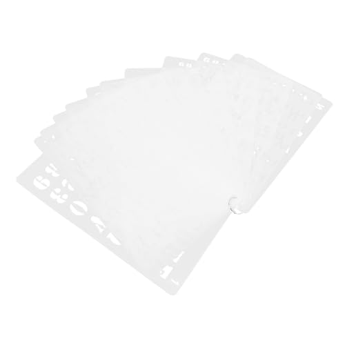 WEKAMOS 12 Stück Wiederverwendbare Schablonen für Buchstaben und Zahlen Hochwertige Malvorlagen für DIY Projekte Scrapbooking Wanddekoration und Kreative Bastelarbeiten von WEKAMOS