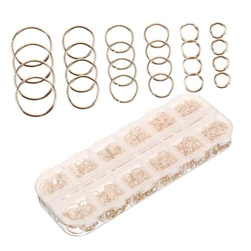 WEKAMOS 1200 Stück Metallöffnung Ringe Kleine Sprungringe für Schmuckherstellung Vielseitige Verbindungselemente für Armbänder und DIY Projekte WEKAMOS 1200 Stück Metallöffnung Ringe Kleine Sprungringe für Schmuckherstellung Vielseitige Verbindungselemente für Armbänder und DIY Projekte von WEKAMOS