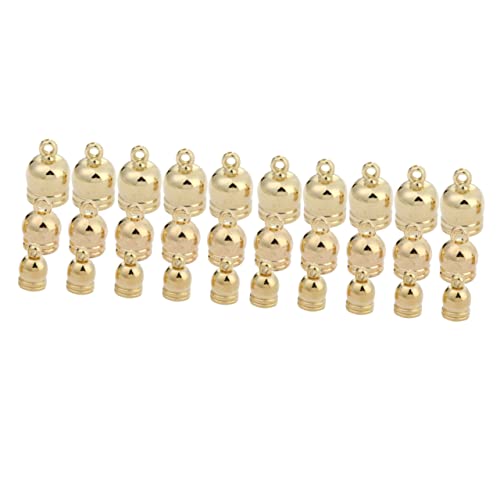 WEKAMOS 120Stücke Quasten Endkappen Kleiderseilstopper Sicherem für Schmuckherstellung Armbänder und DIY Projekte Kompatibel von WEKAMOS
