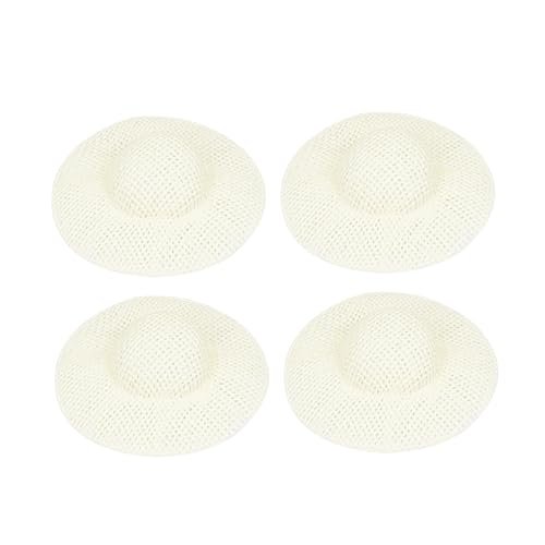 WEKAMOS 12Stücke Mini Puppenhüte aus Papier und Stoff Dekorative DIY Materialien für Puppen und Bastelprojekte Breiter Krempe Visier Puppenhaus und Partydeko von WEKAMOS