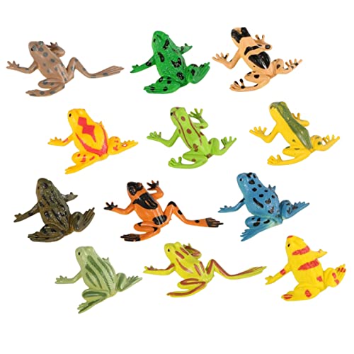 WEKAMOS 12Stücke Miniaturfrösche Figuren Realistische Froschmodelle für Deko für Partys Mitgebsel zum Lernspielzeug für Jungen WEKAMOS 12Stücke Miniaturfrösche Figuren Realistische Froschmodelle für Deko für Partys Mitgebsel zum Lernspielzeug für Jungen von WEKAMOS