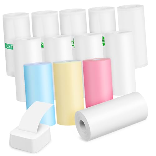 WEKAMOS 13 Rollen Thermopapier Selbstklebend Bunt und Weiß Klare Drucke Kompatibel mit Mini Thermodruckern für Belege Etiketten Tickets Vielseitig Einsetzbar WEKAMOS 13 Rollen Thermopapier Selbstklebend Bunt und Weiß Klare Drucke Kompatibel mit Mini Thermodruckern für Belege Etiketten Tickets Vielseitig Einsetzbar von WEKAMOS