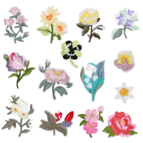 WEKAMOS 14 Stück Teiliges Blumen Aufbügelflicken Bestickte Reparatur Patches für Jeans Jacken Taschen Schuhe Vielseitige DIY Kleidung Dekoration und Reparatur WEKAMOS 14 Stück Teiliges Blumen Aufbügelflicken Bestickte Reparatur Patches für Jeans Jacken Taschen Schuhe Vielseitige DIY Kleidung Dekoration und Reparatur von WEKAMOS