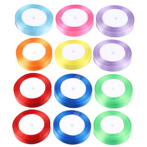 WEKAMOS 15 Rolle Farbige Satinbänder Breit Vielseitige Bastelbänder Weich und Langlebig für DIY Geschenkverpackung Scrapbooking Weihnachtsdeko WEKAMOS 15 Rolle Farbige Satinbänder Breit Vielseitige Bastelbänder Weich und Langlebig für DIY Geschenkverpackung Scrapbooking Weihnachtsdeko von WEKAMOS
