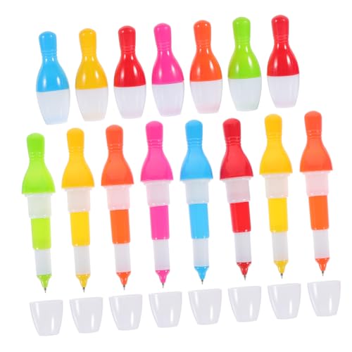 WEKAMOS 15 Stück Teiliges Bunte Bowling Kugelschreiber aus Kunststoff Kreative Cartoon Motive Einziehbar Farbenfrohe Schreibstifte für Schüler als Mitgebsel und Schulbedarf WEKAMOS 15 Stück Teiliges Bunte Bowling Kugelschreiber aus Kunststoff Kreative Cartoon Motive Einziehbar Farbenfrohe Schreibstifte für Schüler als Mitgebsel und Schulbedarf von WEKAMOS