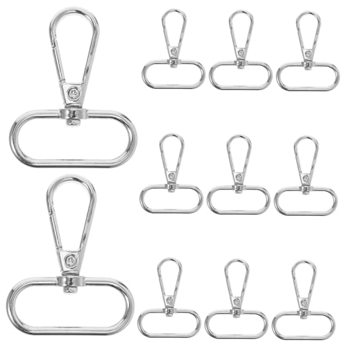 WEKAMOS 15 Stück Teiliges Drehbare Karabinerhaken aus Zinklegierung Silberfarbene Lobster verschlüsse für DIY schmuck Schlüsselanhänger Armbänder Einfache Montage Leicht und Langlebig von WEKAMOS