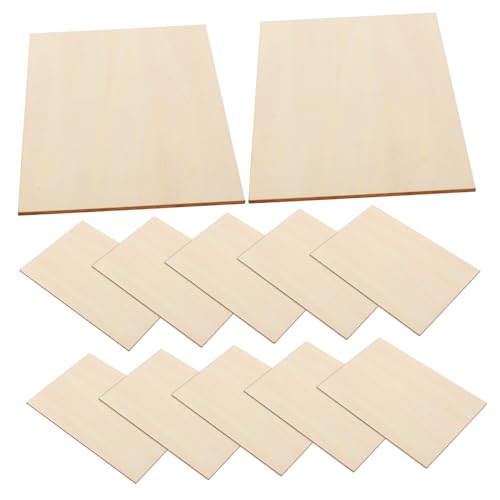 WEKAMOS 15 Stück Teiliges Unbehandelte Rechteckige Lindenholzplatten Glatte Oberfläche für Gravur Holzplatten Basteln DIY Dekoration Wand Fenster Weihnachten von WEKAMOS