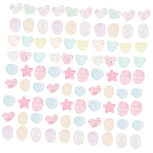 WEKAMOS 150 Stück Teiliges Acrylperlen mit Matten Herz und Fünfzackigen Sternformen Transparente Makronenfarben für Armband und Haarschmuck DIY Kinderfreundliche Schmuckperlen für WEKAMOS 150 Stück Teiliges Acrylperlen mit Matten Herz und Fünfzackigen Sternformen Transparente Makronenfarben für Armband und Haarschmuck DIY Kinderfreundliche Schmuckperlen für von WEKAMOS