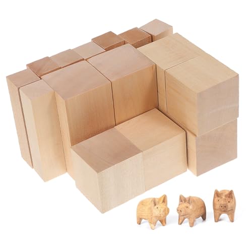 WEKAMOS 15Stücke Holzblöcke zum Basteln Unbehandelte Holzklötze Rechteckige Blankoblöcke für Schnitzen und DIY Projekte Verschiedene WEKAMOS 15Stücke Holzblöcke zum Basteln Unbehandelte Holzklötze Rechteckige Blankoblöcke für Schnitzen und DIY Projekte Verschiedene von WEKAMOS