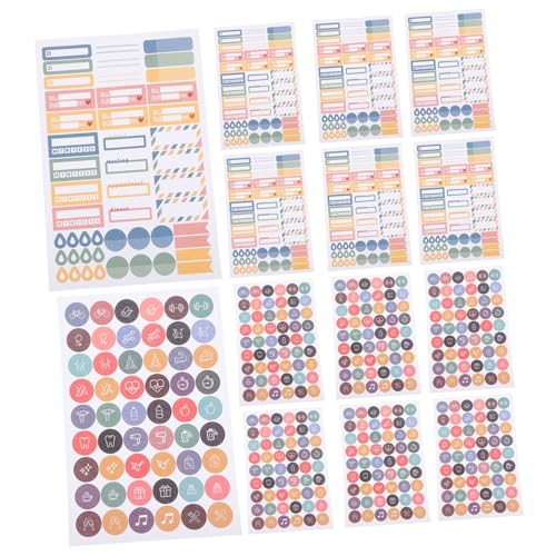 WEKAMOS 16 Blatt Teiliges Aufkleber mit Fitness und Notizthemen Selbstklebende Scrapbook Sticker aus Hochwertigem Vielfältige Designs Wasserfest Langlebig für Tagebücher Planer und DIY WEKAMOS 16 Blatt Teiliges Aufkleber mit Fitness und Notizthemen Selbstklebende Scrapbook Sticker aus Hochwertigem Vielfältige Designs Wasserfest Langlebig für Tagebücher Planer und DIY von WEKAMOS