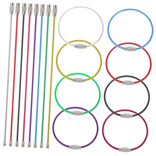 WEKAMOS 16 Stück Kabel Schlüsselring Teiliges Transparente Schwarze Lila Gelbe Grüne Blaue Rote Schlüsselanhänger für Gepäckanhänger und Mehr WEKAMOS 16 Stück Kabel Schlüsselring Teiliges Transparente Schwarze Lila Gelbe Grüne Blaue Rote Schlüsselanhänger für Gepäckanhänger und Mehr von WEKAMOS