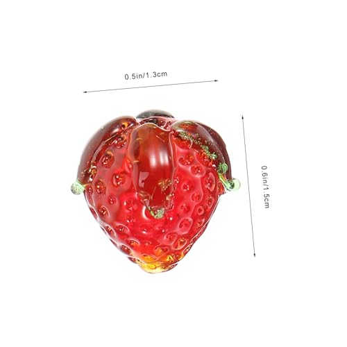 WEKAMOS 16 Stück Teiliges Erdbeer Anhänger aus Glasperlen für DIY Schmuckherstellung Leuchtend Roter Charms Anhänger für Halsketten und Armbänder Kompakt Langlebig und Vielseitig von WEKAMOS