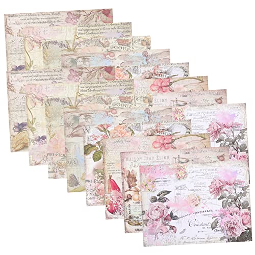 WEKAMOS 16 Stück Teiliges Vintage Scrapbooking Papier Ästhetische DIY Hintergrundpapiere für Tagebuch Notizbuch und Kreative Bastelprojekte für Scrapbooking und Briefpapier WEKAMOS 16 Stück Teiliges Vintage Scrapbooking Papier Ästhetische DIY Hintergrundpapiere für Tagebuch Notizbuch und Kreative Bastelprojekte für Scrapbooking und Briefpapier von WEKAMOS