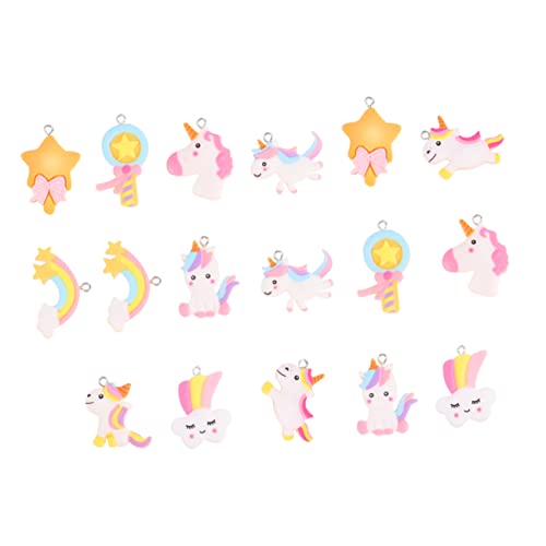 WEKAMOS 17 Stück Teiliges Resin Einhorn Anhänger mit Regenbogen DIY Bastelmaterialien für Kreative Projekte und Schmuckherstellung für Schlüsselanhänger und Zubehör WEKAMOS 17 Stück Teiliges Resin Einhorn Anhänger mit Regenbogen DIY Bastelmaterialien für Kreative Projekte und Schmuckherstellung für Schlüsselanhänger und Zubehör von WEKAMOS