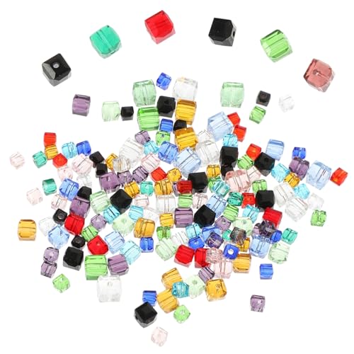 WEKAMOS 170 Stück Teiliges Lose Kristallwürfel perlen in Bunte DIY Spacer Perlen für Armband Schmuckherstellung Glatte Oberfläche Vielseitig für Bastelprojekte und Schmuckzubehör WEKAMOS 170 Stück Teiliges Lose Kristallwürfel perlen in Bunte DIY Spacer Perlen für Armband Schmuckherstellung Glatte Oberfläche Vielseitig für Bastelprojekte und Schmuckzubehör von WEKAMOS
