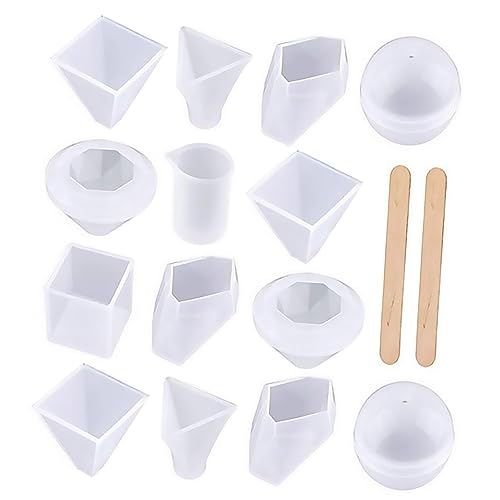 WEKAMOS 18 Stück DIY Silikonformen Set mit Kreative Gießformen für Schmuck Tischdekoration und Kunstprojekte Kompatibel mit Epoxidharz und Anderen Materialien WEKAMOS 18 Stück DIY Silikonformen Set mit Kreative Gießformen für Schmuck Tischdekoration und Kunstprojekte Kompatibel mit Epoxidharz und Anderen Materialien von WEKAMOS