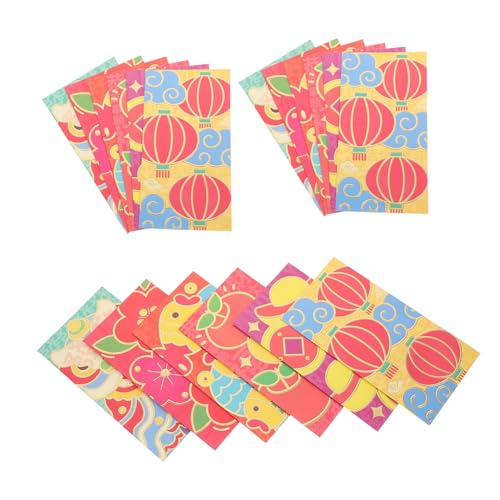 WEKAMOS 18 Stück Teiliges Chinesische Neujahrs Umschläge mit Buntem Cartoon design Hochwertige Rote Geldumschläge für Lunar Year Festival Praktisch Farbecht und Leicht zu Öffnen für WEKAMOS 18 Stück Teiliges Chinesische Neujahrs Umschläge mit Buntem Cartoon design Hochwertige Rote Geldumschläge für Lunar Year Festival Praktisch Farbecht und Leicht zu Öffnen für von WEKAMOS