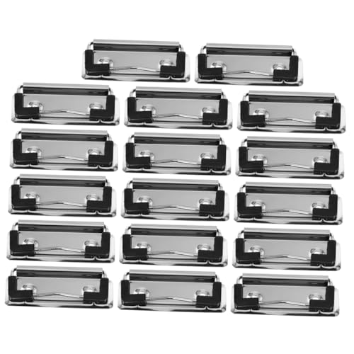 WEKAMOS 18 Stück Teiliges Robuste Metall Binder Clips Praktische Dokumentenhalter für Büro Schule und Zuhause Vielseitige Klemmen zur Papierorganisation und Schreibtischordnung von WEKAMOS
