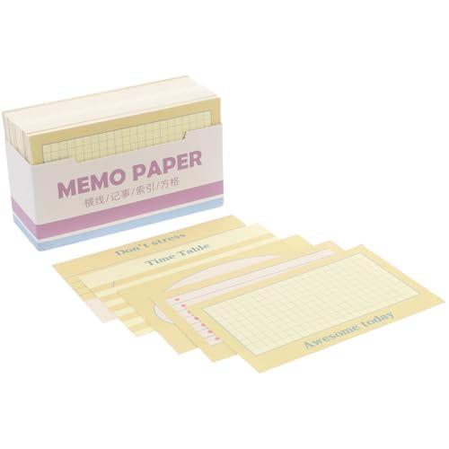 WEKAMOS 180 Stück Haftnotizen Für Karteikarten Legale Blöcke Große Karteikarten Flash -karten Karteikarten in Großen Mengen Rosa Karteikarten Raster Karteikarten Karteikartenhalter Papier von WEKAMOS
