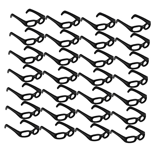 WEKAMOS 1Packung DIY Puppenzubehör Brillen für Puppen Schwarz Langlebige Kunststoffbrille für Kreative Bastelprojekte für Puppenliebhaber von WEKAMOS