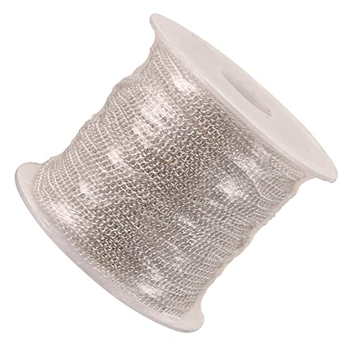WEKAMOS 1Rolle DIY Kupferkette Silberfarbene Gliederkette für Schmuckherstellung für Armbänder Leicht und Einfach zu Verarbeiten Hochwertige WEKAMOS 1Rolle DIY Kupferkette Silberfarbene Gliederkette für Schmuckherstellung für Armbänder Leicht und Einfach zu Verarbeiten Hochwertige von WEKAMOS
