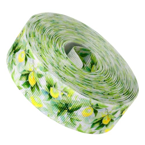 WEKAMOS 1Rolle Dekoband Blumenmuster Sommerliches Geschenkband für DIY Dekoration Geschenkverpackung Blumenkörbe und Festlichkeiten Breit für Hochzeiten von WEKAMOS