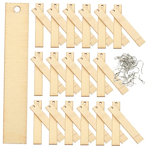 WEKAMOS 1Satz DIY Holz Ohrringe Unpolierte Holz Ohrringhaken für Schmuckdesign für Ohrschmuckherstellung und Bastelprojekte Vielseitig Kombinierbar von WEKAMOS